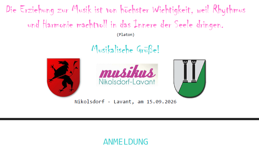 Anmeldung Musikus
