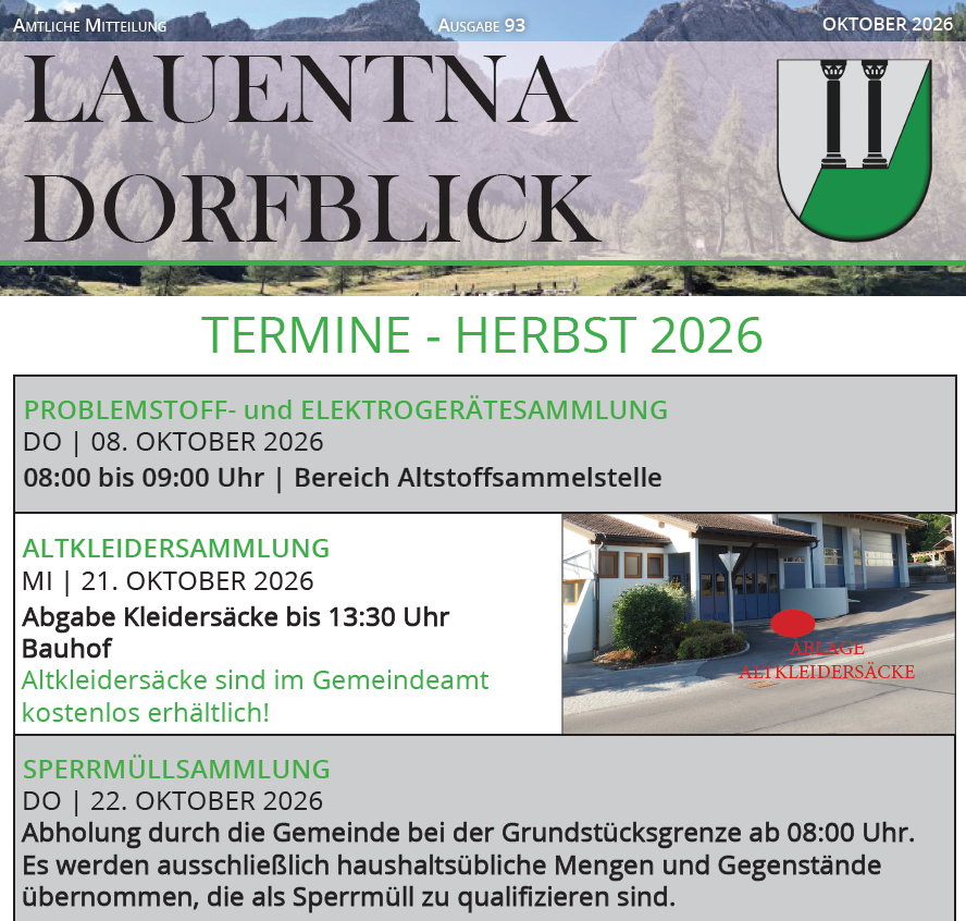 Gemeindezeitung Oktober 2026